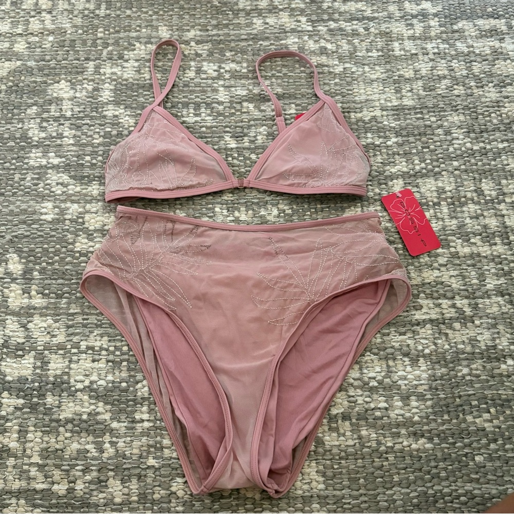 NWT Y2K Gossip Sheer Beaded Bikini